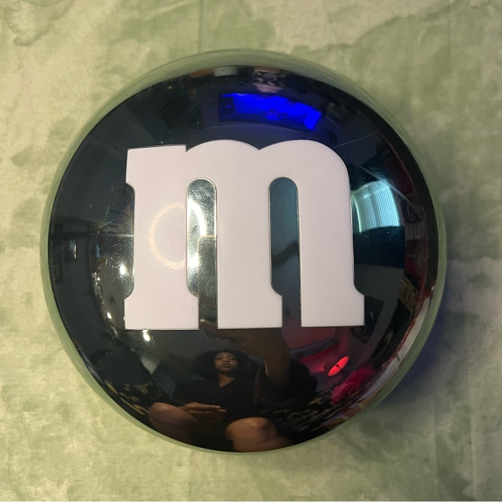 Shiny Green M&M Storage Container